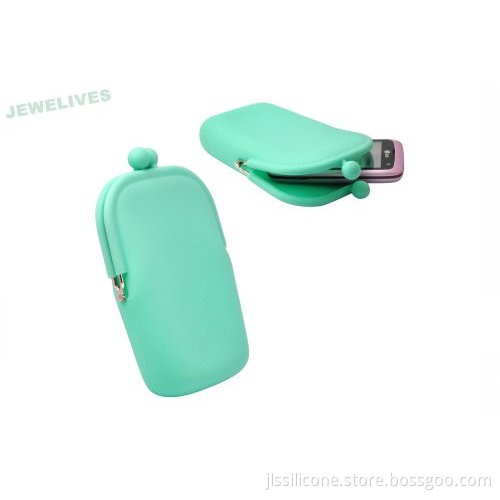 Silicone Coin Purse In Light Green 
